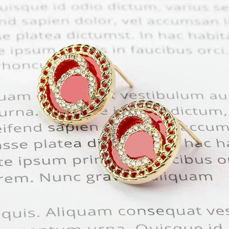 

10 Style 18K Gold Plated Designer Earring Letters Stud Earrings Crystal Geometric Luxury Women Rhinestone Pearl Wedding Party Jewerlry Accessories