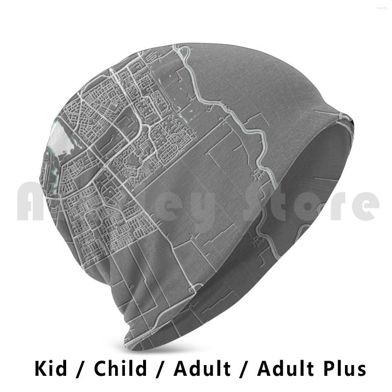 

Berets Amstelveen Netherlands Grey Map Beanies Pullover Cap Comfortable White Road, Child knit hat
