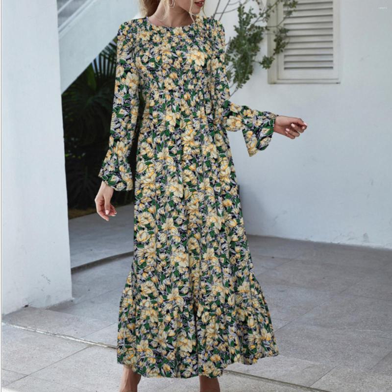 

Party Dresses 2023 Fashion Designer Holiday Summer Dress Women' Bow Belt Casual Floral Print Female Boho Elegant A-Line Long Maxi, Red