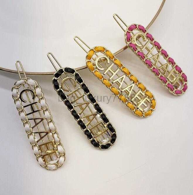 

Womens Designers Hair Clips Girls Candy Color Hairpins Lady Hair Accessories Bobby Pin Spring Clip 4color