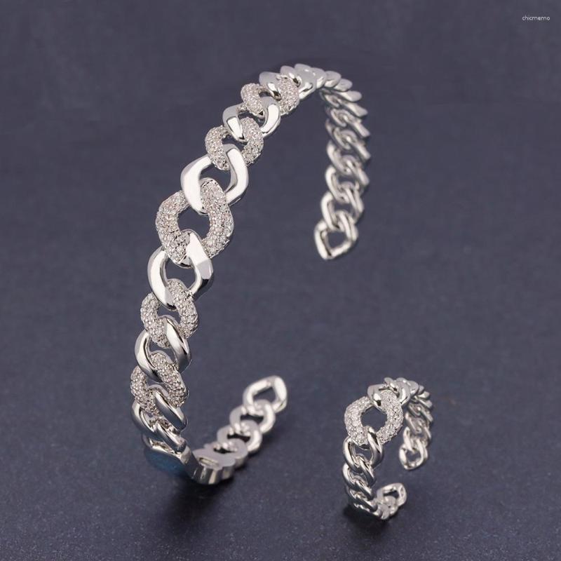 

Necklace Earrings Set BrideTalk 2023 Style Dubai Luxury Micro Paved Cubic Zirconia Bracelets Ring High Quality Women Party Weding Jewelry, Picture shown