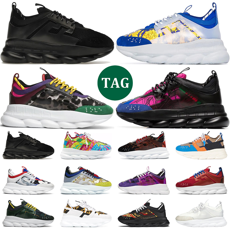 

chain reaction designer shoes men women causual shoes platform sneakers Triple Black White Bluette Gold Brown Orange Blue mens luxury trainers, # 1