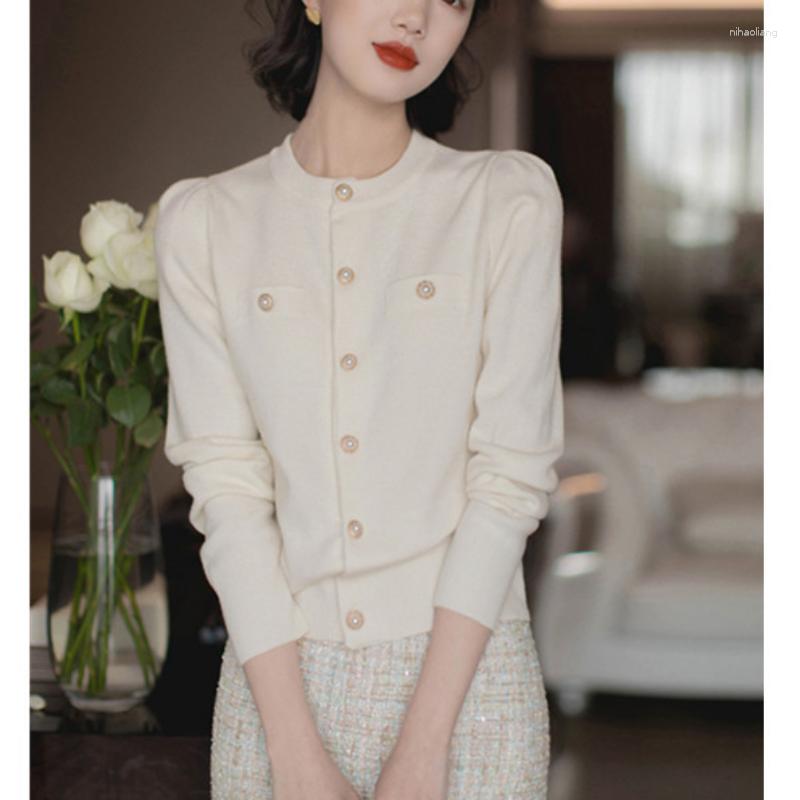 

Women's Knits Knitted Cardigan Sweater Fashion Women Autumn Long Sleeve Short Coat Korean Single Breasted Slim Top Casual Pull Femme 17375, Black