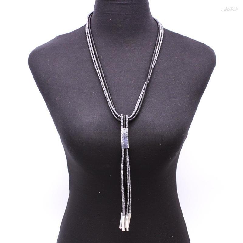 

Pendant Necklaces 2023 For Women Ethnic Clothes Accessories Gothic Long Necklace Tassel Tiny Clavicle Jewelry Gift