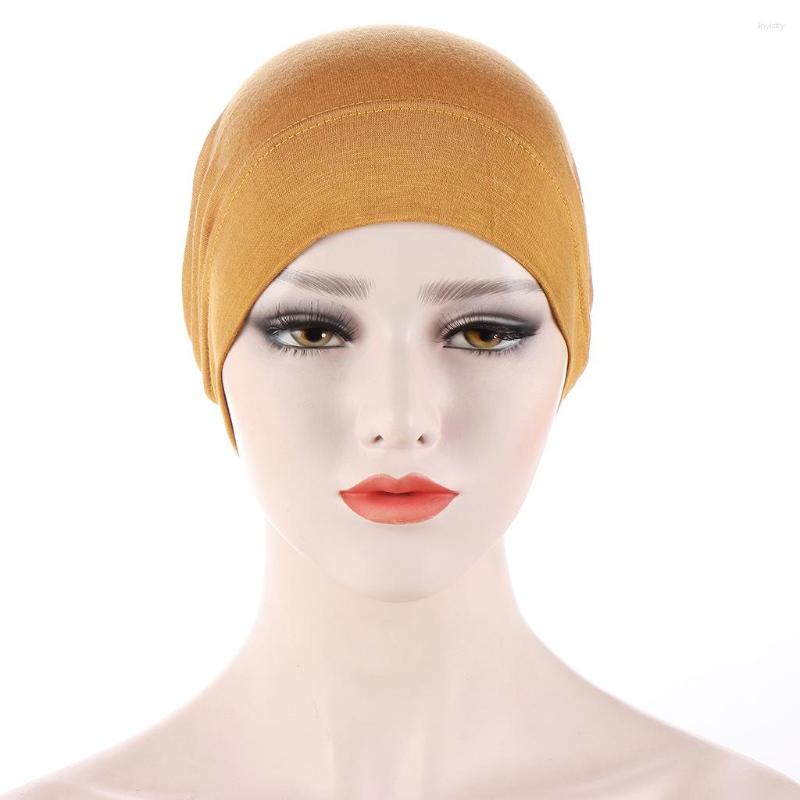 

Scarves Soft Modal Inner Hijab Caps Muslim Stretch Turban Cap Islamic Underscarf Bonnet Hat Female Headband Turbante Mujer