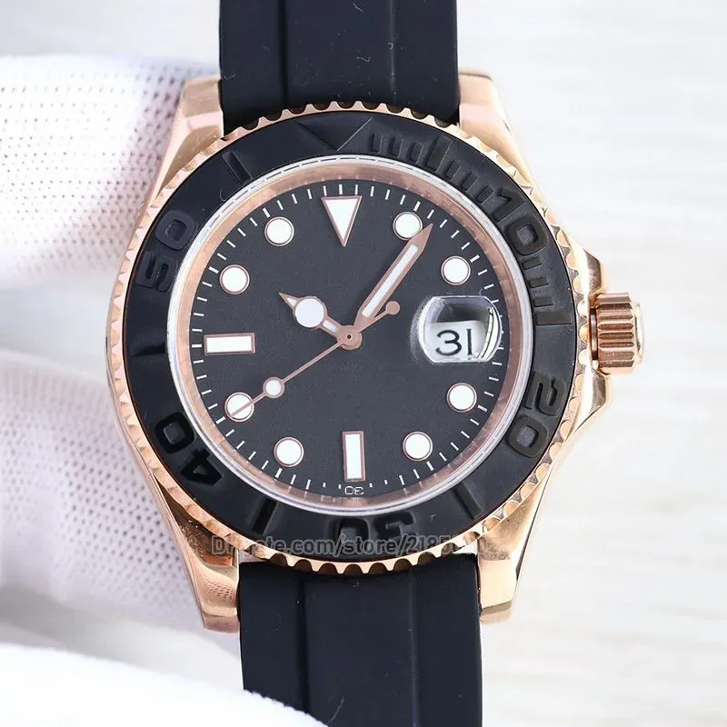 

hot TOP Mens gold watch vintage bracelet waite dial water proof designer watches YachtMaster man watchs mechanical wristwatch sport diving oyster bracelet