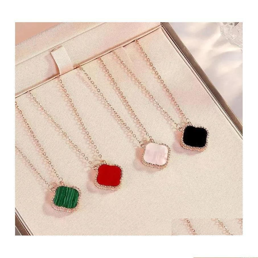 

Pendant Necklaces Coer Flowers Stainless Steel Fashion Jewelry Designer Necklace 14K 18K Rose Gold Sier Women Girl Dh0Rc