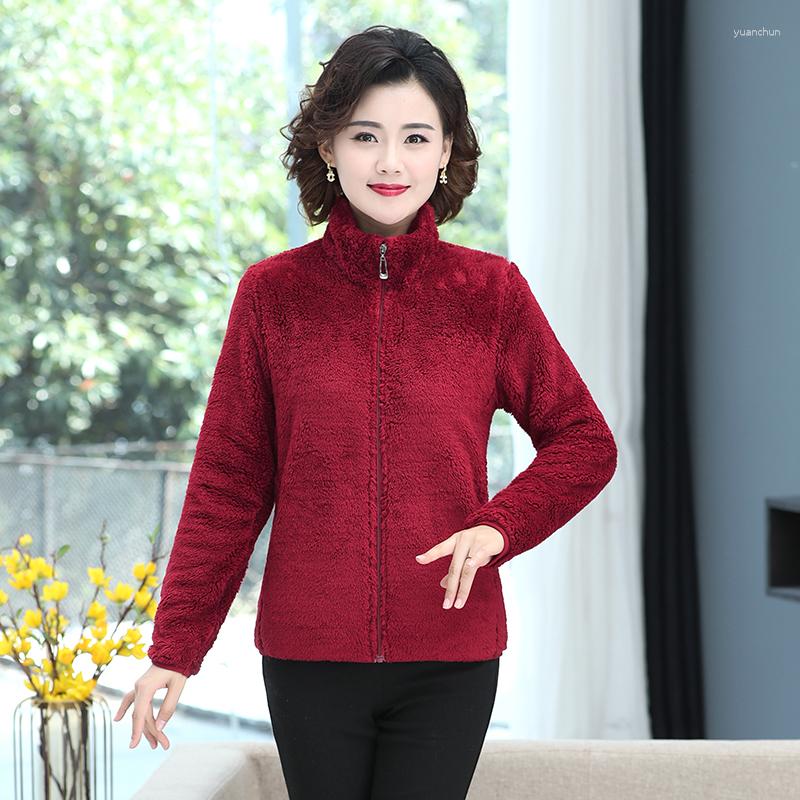 

Women's Jackets Mother Winter Women's Jacket 2023 Female Plus Velvet Cotton Coat 5XL Warm Lady Outerwear