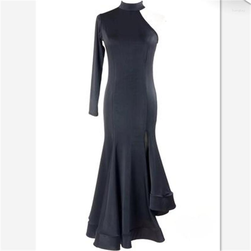 

Stage Wear Black Blue Red Sexy Strapless Adult Latin Dance Dress Women Salsa/Tango Fringe Costumes Performance