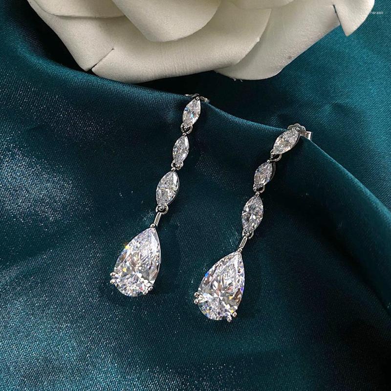 

Dangle Earrings CAOSHI Graceful Accessories For Women Stylish Female Wedding Ceremony Jewelry With Shiny Cubic Zirconia Gift