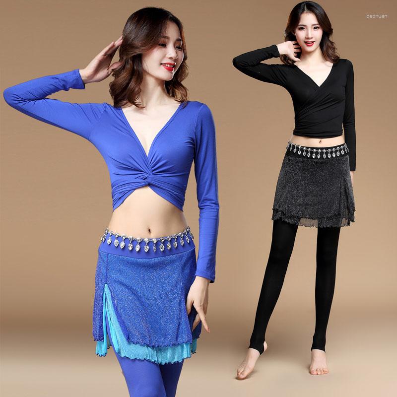 

Stage Wear Fashion Belly Dance Costume Set Women Bollywood Belly-dance Practice Dancing Performance Clothing Gypsy Rave Outfit DC3542, Black 2 pcs set