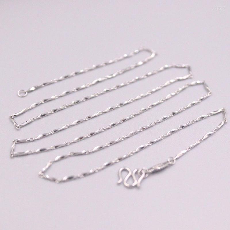 

Chains Fine Pure Platinum PT950 Chain Women 0.9mm Yuanbao Link Necklace 18inch 3.4-3.6g