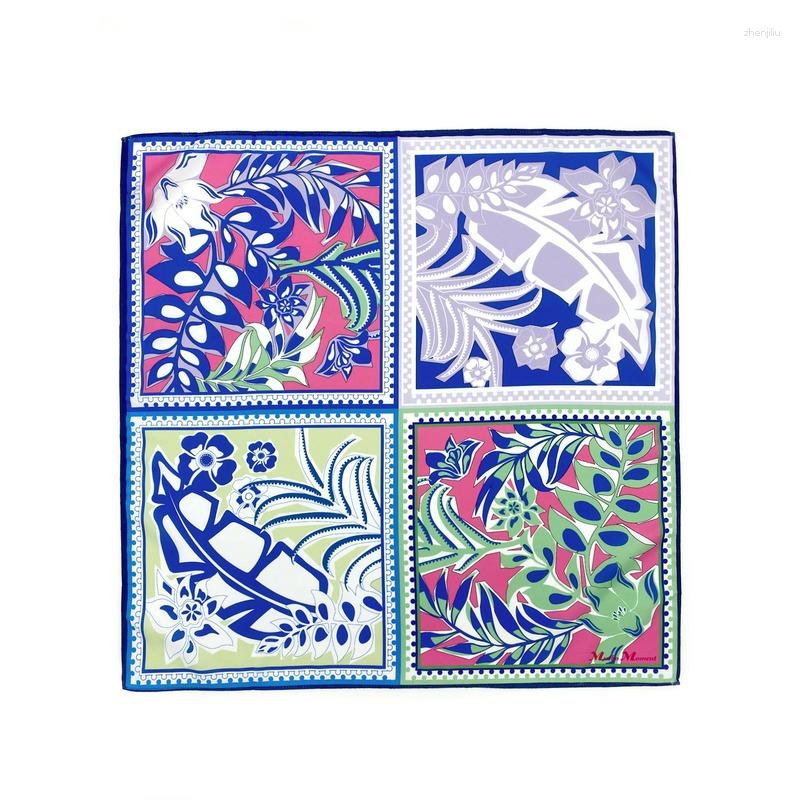 

Scarves 55 Blue Patterned Scarf Square Women's Printed