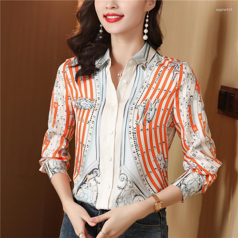 

Women's Blouses Drop Spring Summer Fall Vintage Floral Print Collar Long Sleeve Women Ladies Casual Party OL Workwear Top Shirt Blouse, Hpjr6690