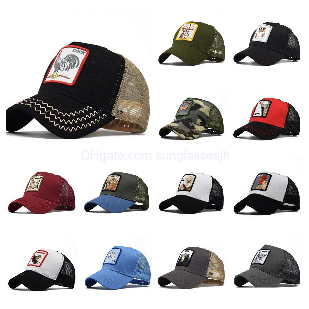 

Ball Caps 2023 Designer Hats Animal Farm Snap Snapbacks Back Trucker Hat Wolf Mesh Snapback Animals Embroidery Cock Baseball Unisex Dhber, Adjustablehats