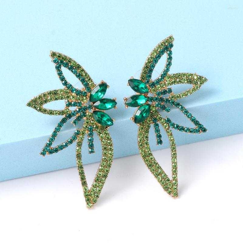 

Dangle Earrings FASHIONSNOOPS Design Rhinestones For Women Fashion Jewelry Bridal Wedding Butterfly Wing Statement