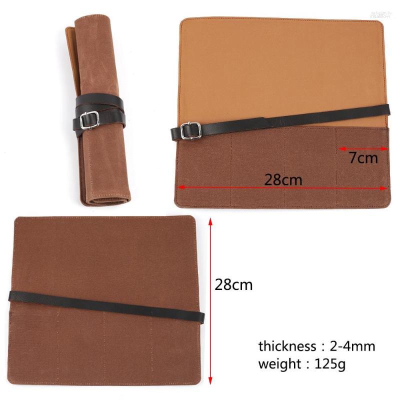 

Watch Boxes Luxury Vintage Roll Travel Case Wet Wax Canvas Personalised Display Box 4 Slots Wrist Watches Jewelry Storage Pouch