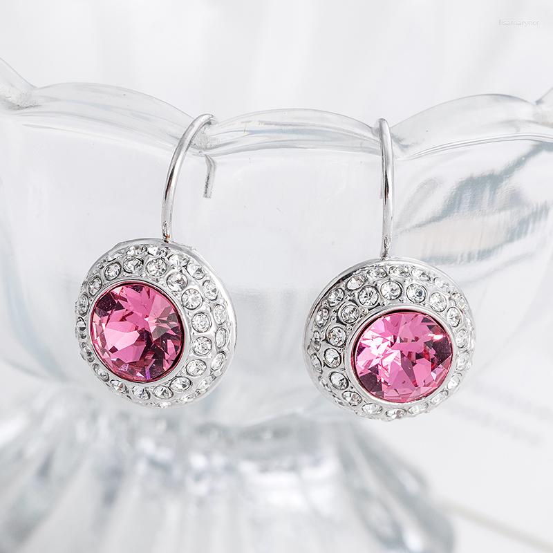 

Dangle Earrings ER-00327 Genuine Austrian Crystal Jewelry For Women 2023 Allergy-free Round Earring Christmas Gift Drop