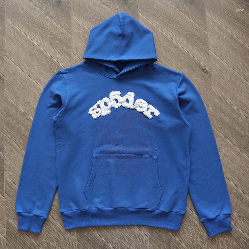 

Men' Hoodies Sp5der 555555 Men Women Top Version Multicolor Spiderweb Oversized Hooded Sweatshirts Blue -XL, 21