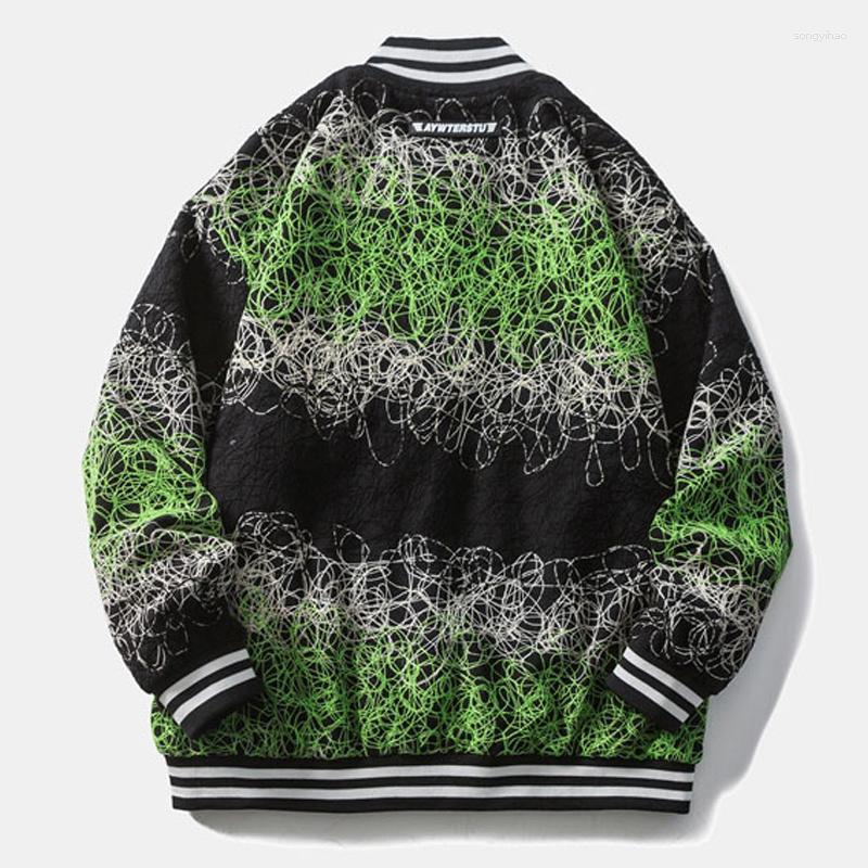 

Men's Jackets 2023 Arrival Fashion Brand Clothing Zipper Female Bomber Jacket Men Autumn Line Baseball Uniform Loose Casual Coat, See chart