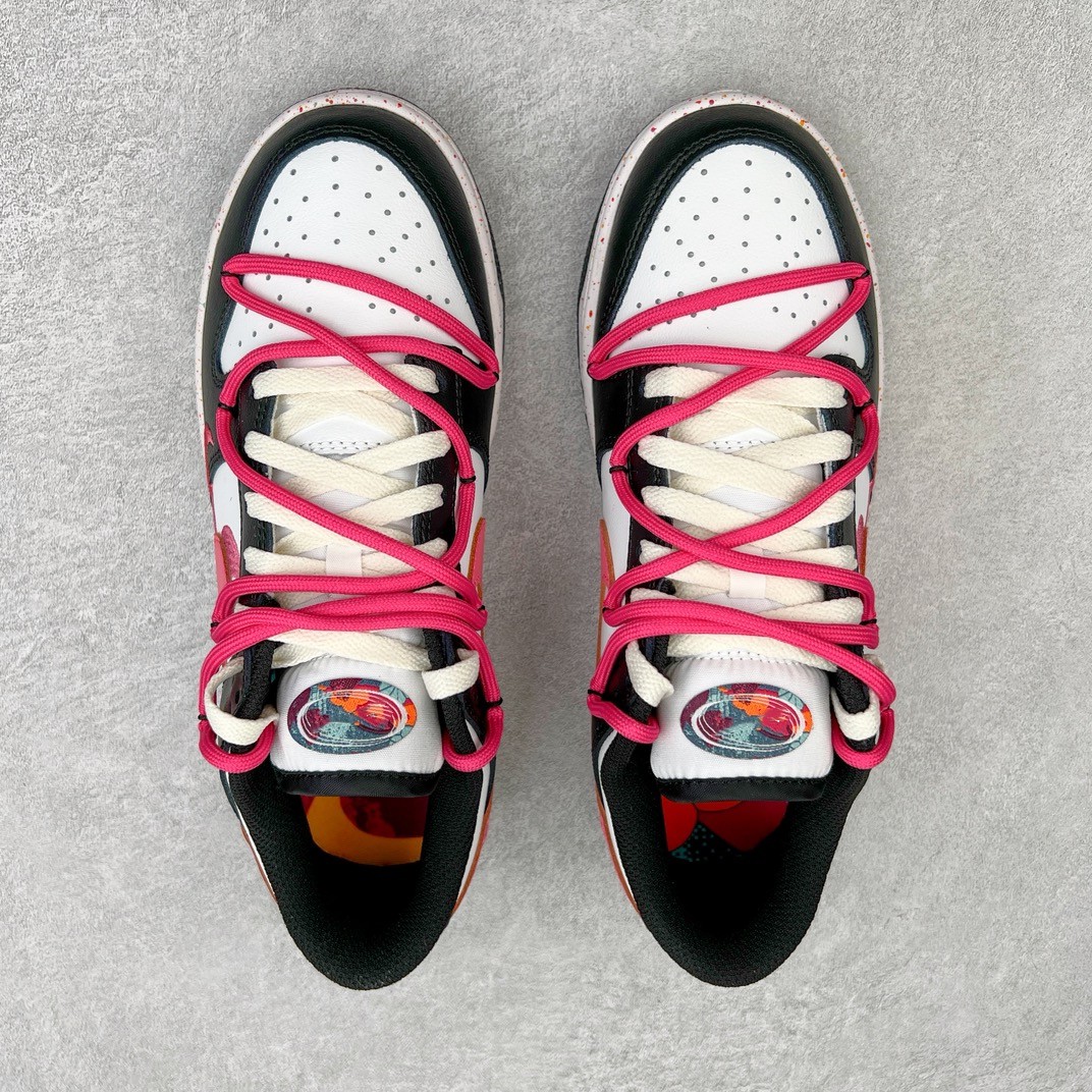 

The 2023 Skates Shoes 2023 Duks Low Multiple Swooshes Black White Pink Outdoor Lifestyle Streetwear