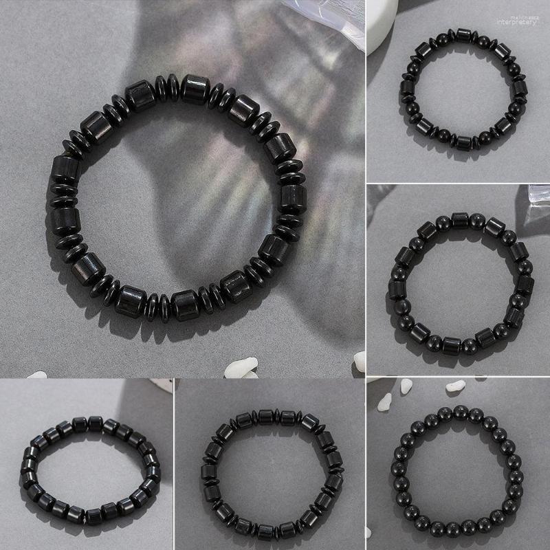 

Strand Men Bracelet Magnetic Magnet Bead Hand Elastic Rope Made Bracelets For Women Jewelry Gift