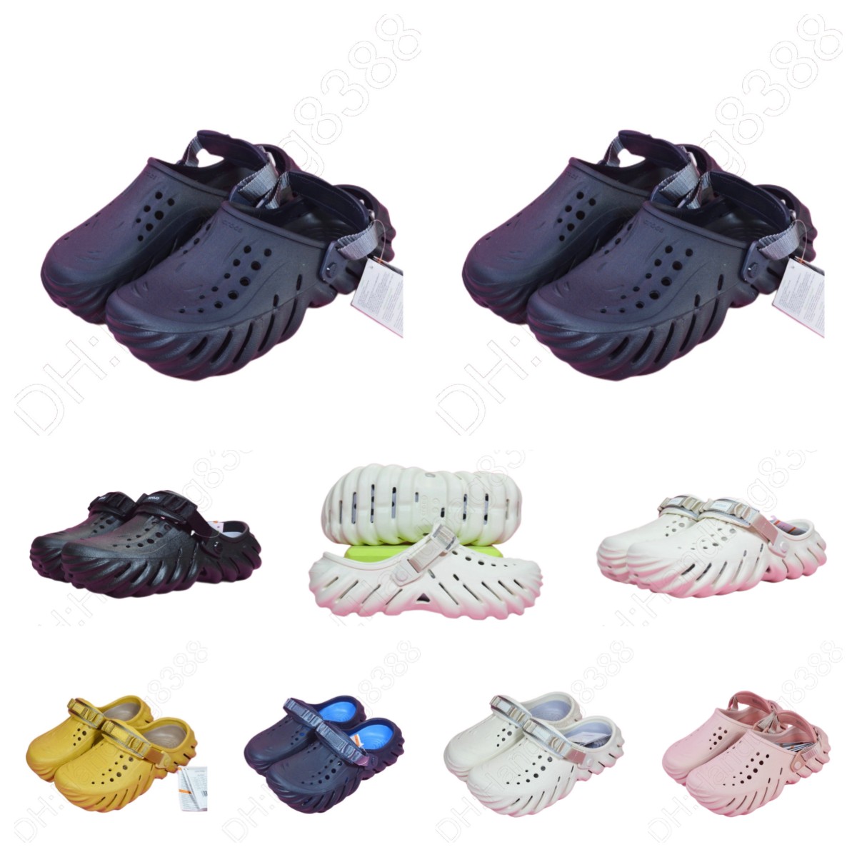 

Sandals EVA Bobo echoclog CrocClog Crocodile Shoes Lightweight comfortable Women Men Summer Slides Designers Sandalias Slippers A06, Grey