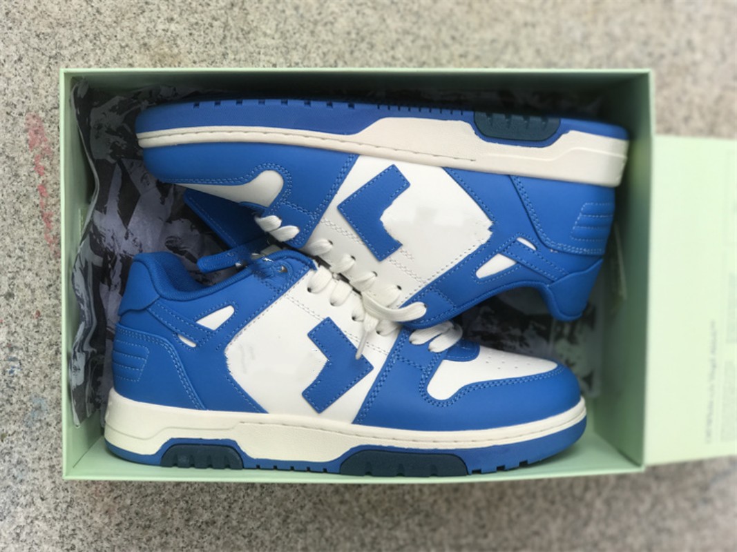 

Sneakers Running Shoes OW Out Of Office Blue White Outdoor SNKRS Sports With Original Box