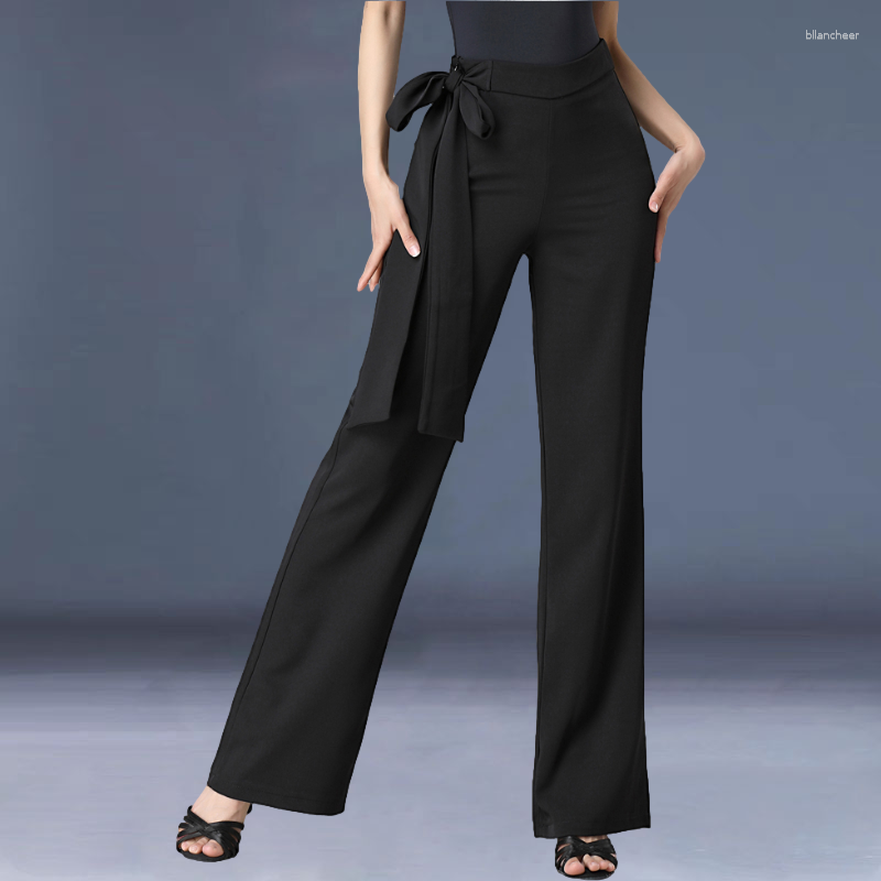 

Stage Wear Latin Dance Dress Women Trousers Belt Design Pants Ballroom Modern Belly Dancing Salsa Dancewear Practice Tango, Only pant