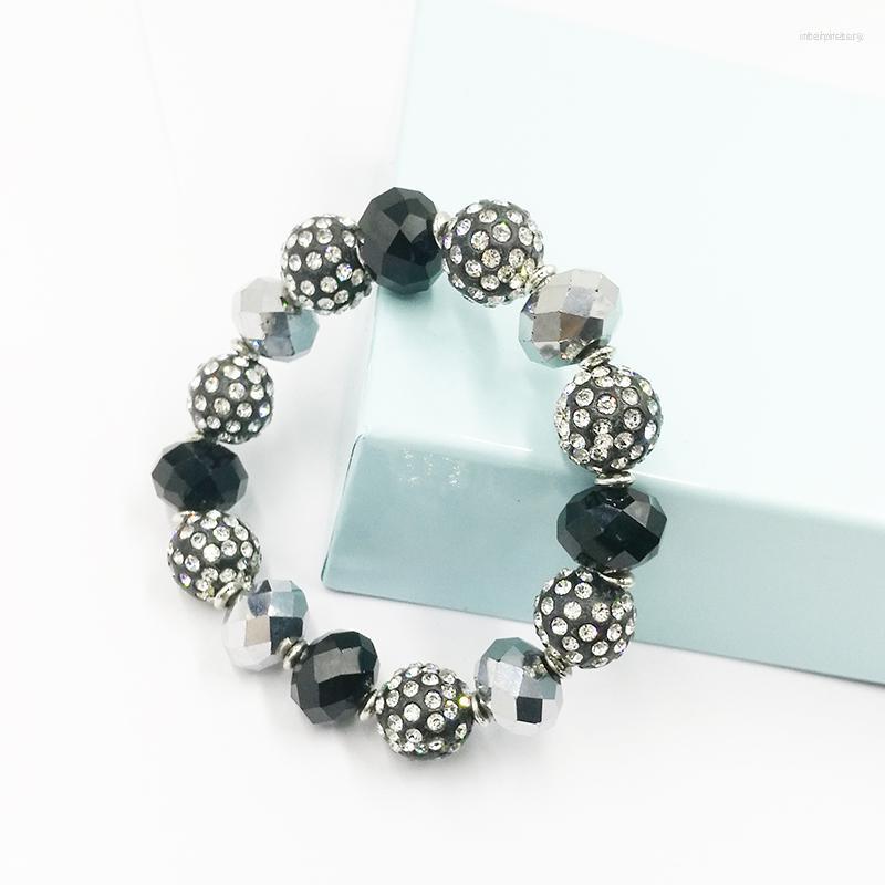 

Strand Brand Fishion Women Girl Clay Beads Bangle Black Colors Cool Bracelets Bangles