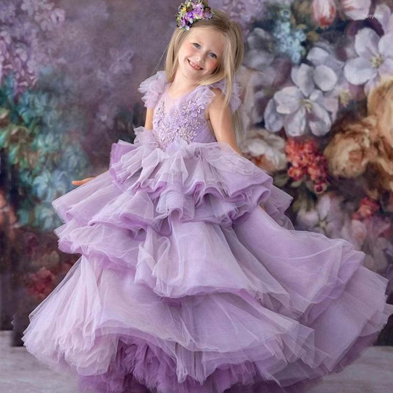 

Girl Dresses Baby Girls Very Elegant Party Ball Gown Toddler Puffy Lush Cocktail Banquet Prom Dress Long Tutu Princess Purple, Lavender purple