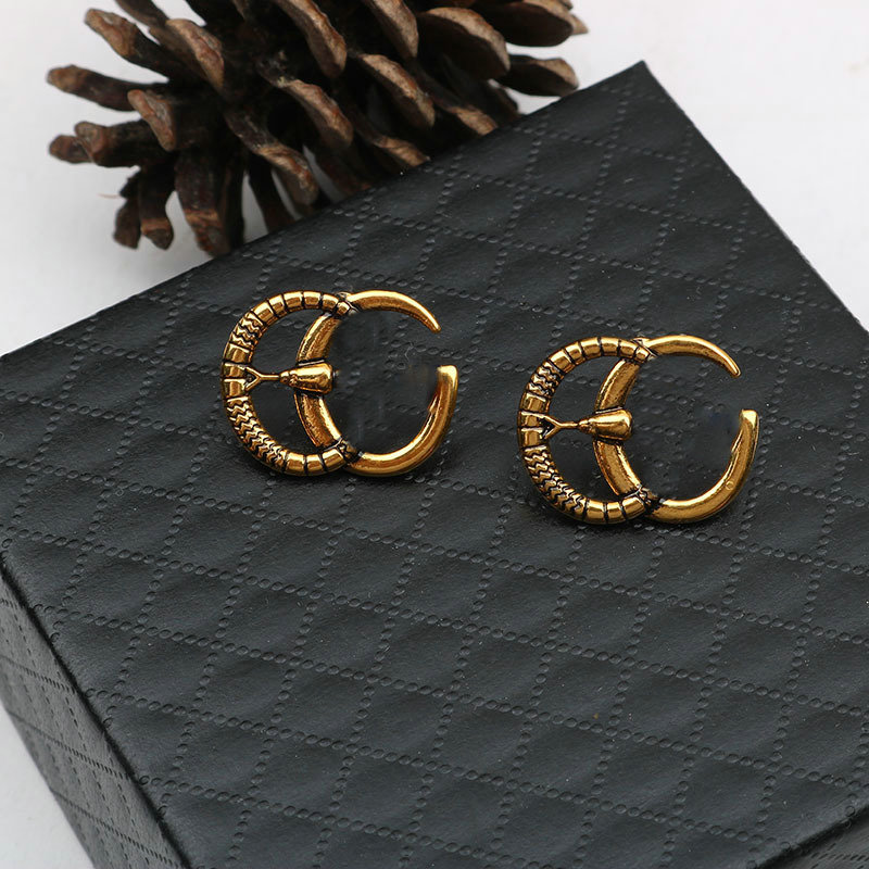 

Fashion Designer Earrings Gold Vintage Jewelry Womens Earring Letter Stud Earring Lovers Gift For Women