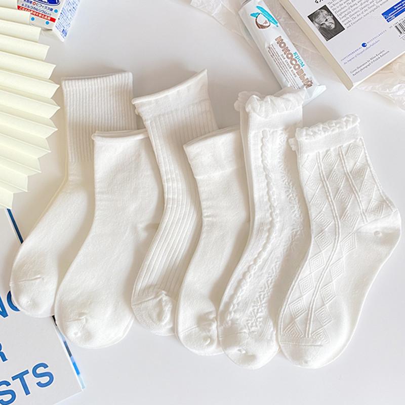 

Women Socks 1 Pair Elegant Fashion White Cute Lolita College Style Dress Cosplay Leather Shoes Lady Student School Girls, Llg7h4