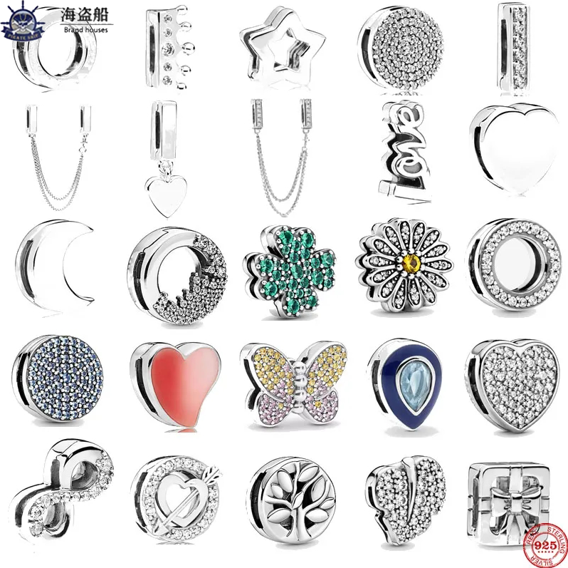 

For pandora charms authentic 925 silver beads Dangle Reflections Clip Bead