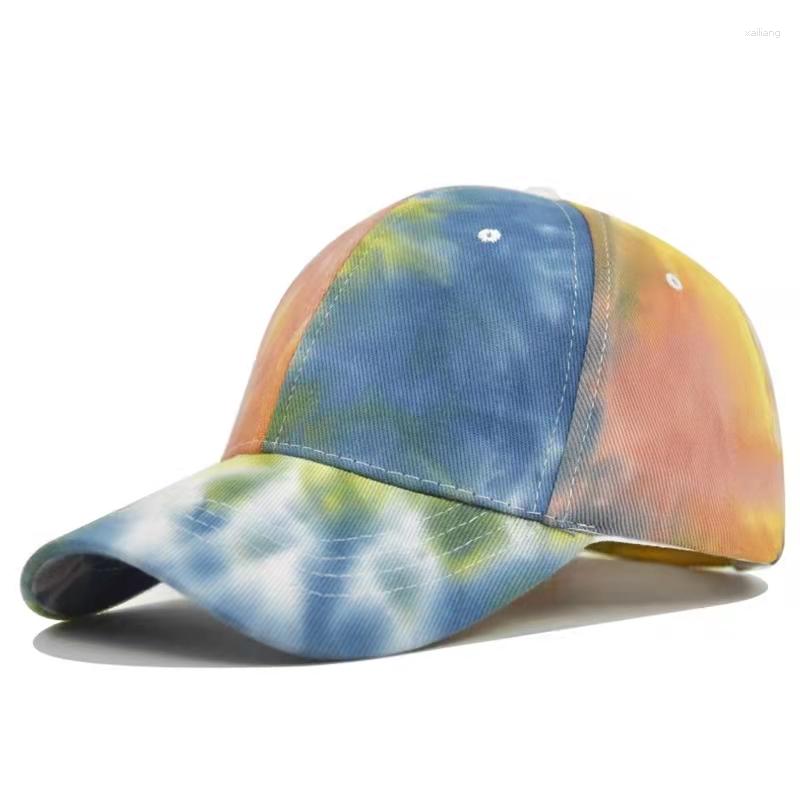 

Ball Caps Fashion Colorful Tie-Dye Baseball Cap Spring Men Women Trend Lovers Hat Outdoor Sports Adjustable Sun Graffiti Bone