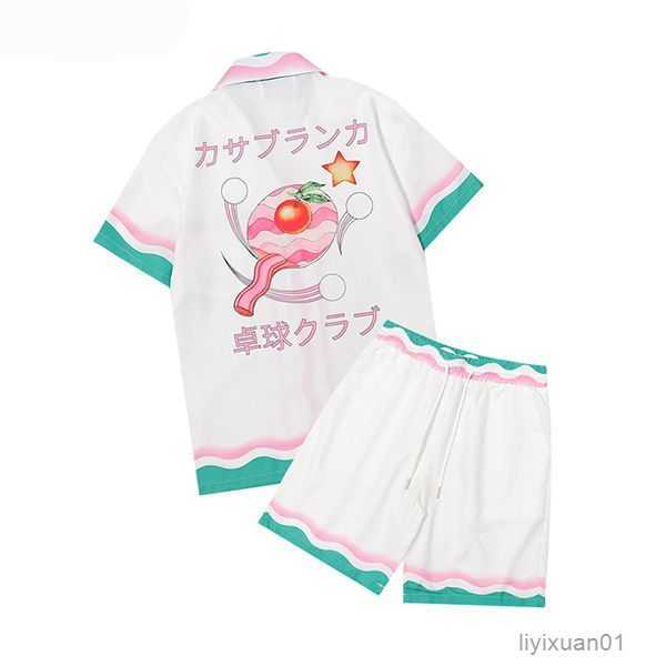 

Casablanc-s 22ss Designer Men t Shirt Set Masao San Print Mens Casual and Short Womens Loose Silk High Quality Tees Free Transportation Tshirt Yt 10 0FXA