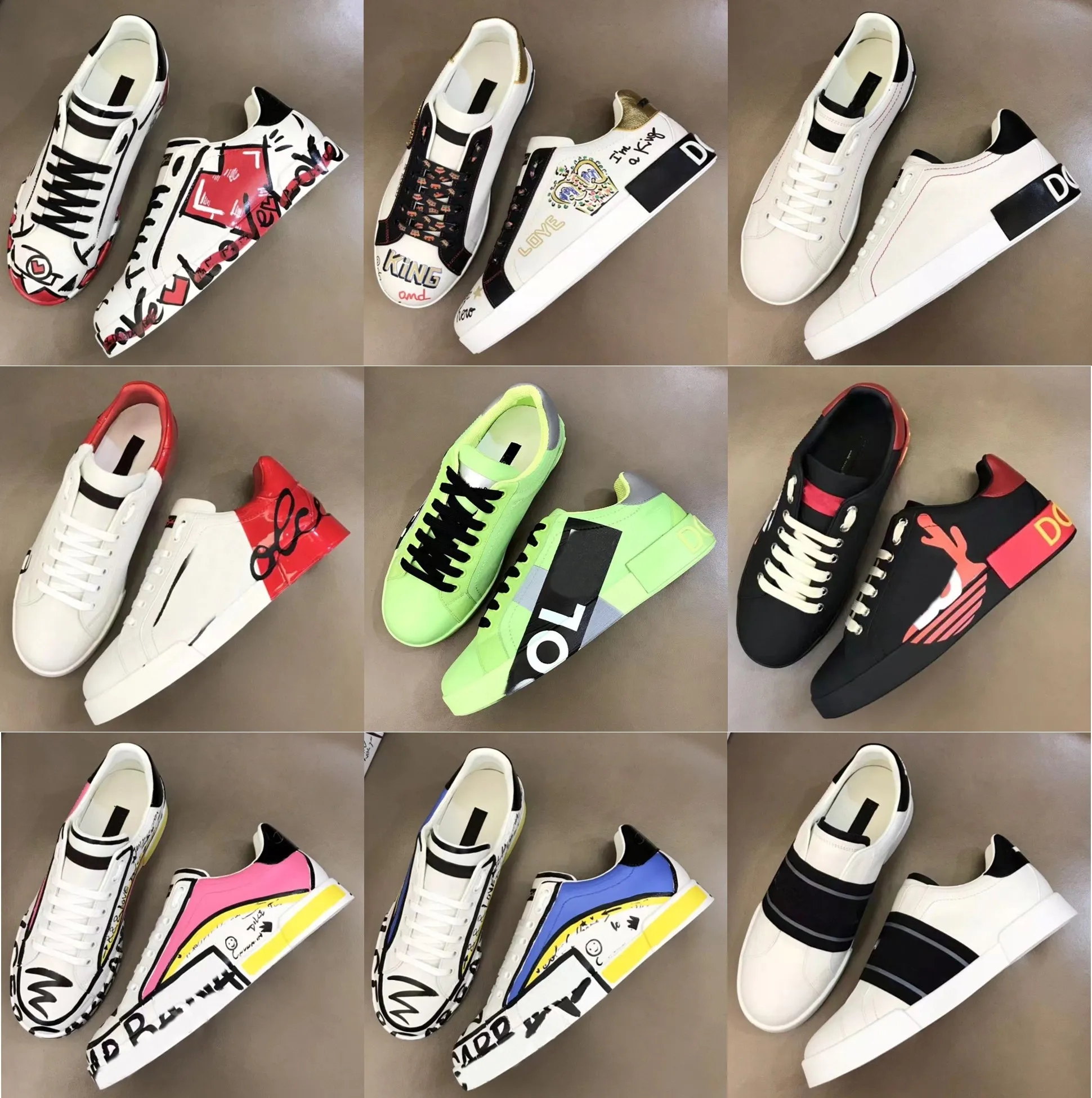 

Designer Shoes Space sneakers Men Women shoes dolc dolces gabbanas dgs Casual Plate-forme Trainers Popular couple models Multicolor matching Retro Sneakers 36-45, 32