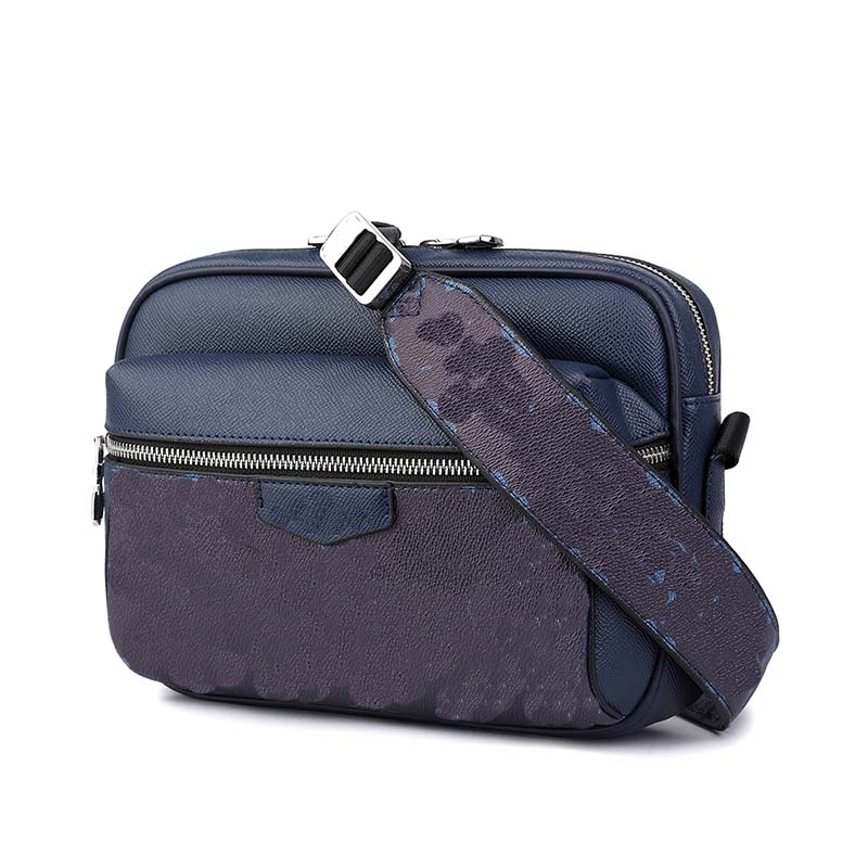 

2023 new Man's camera bagss 13140 Versatile Classic Men's One Shoulder Crossbody Bag Messenger bag 26cm, Blue flower