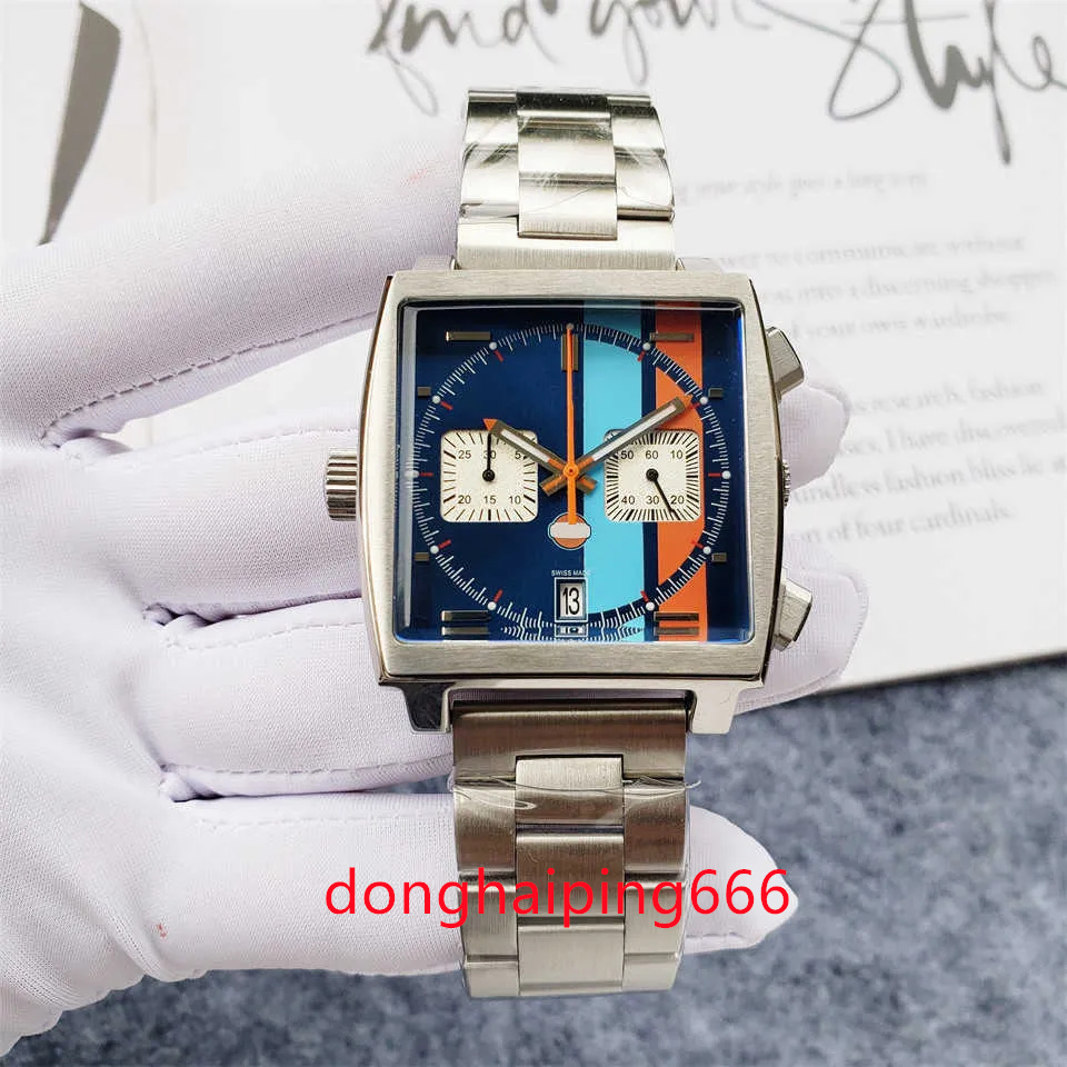 

New AAA Mens watch Automatic Ceramic Quartz Movement Watch Fashion Hour Hand Multifunctional Waterproof Stainless Steel Rubber Quality Strap Unisex Wristwatch, 34