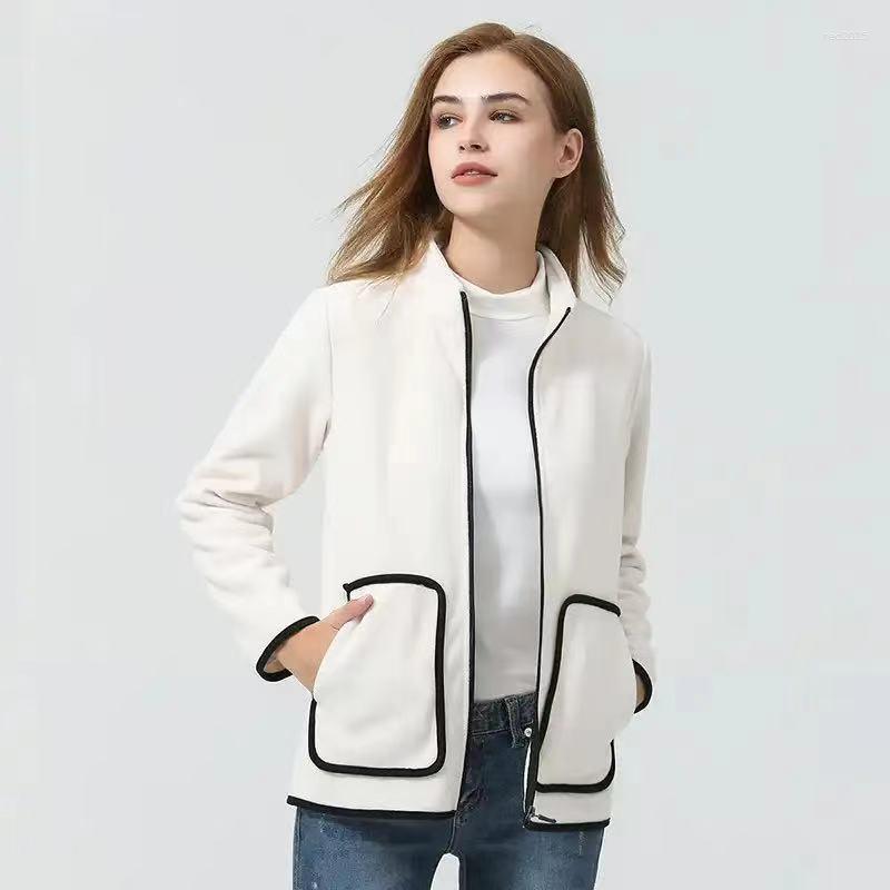 

Women's Jackets Fleece Warm Coat Jacket Women Long Sleeve Patchwork Harajuku Fashion Double-Sided Overcoat Sports Outdoor Clothing, Pink for women