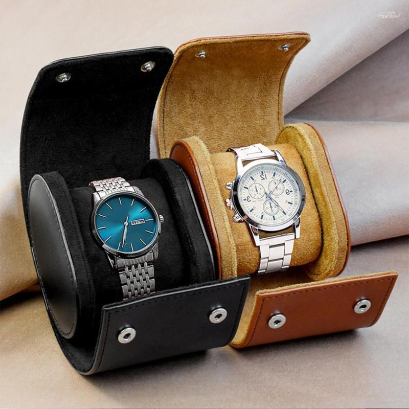 

Watch Boxes Arrival Display Case Retro Style Protect Faux Leather Men Women Storage Box With Removable Pillow For Home