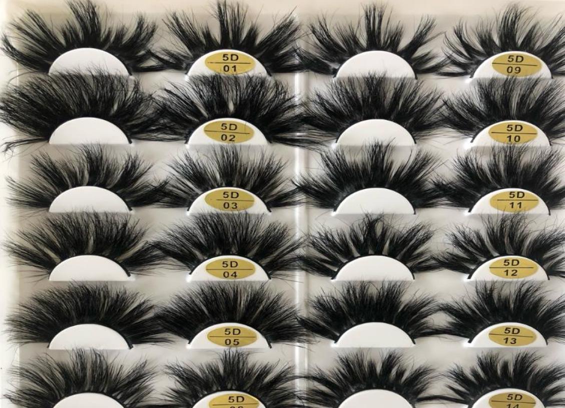 

25MM long eyelashes one pair 5D real mink hair lashes thick exaggerated eyelash makeup tools 16 types for choice3619505