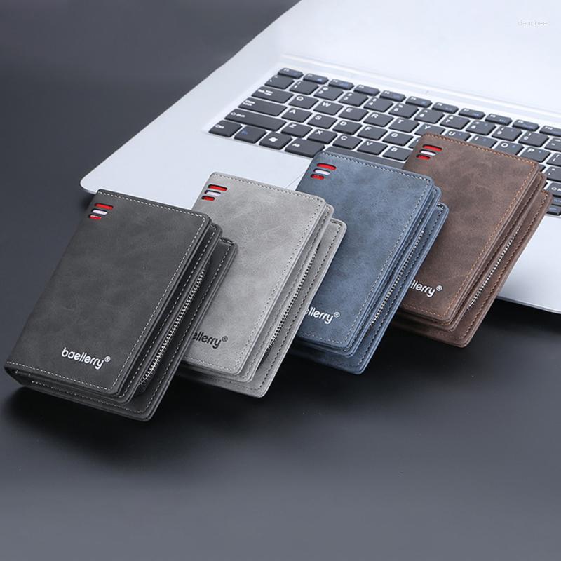 

Wallets Mens Hand Purse Wallet Small Money Bag Man PU Leather Multi Card Holders With Coin Pocket For Men, Grey
