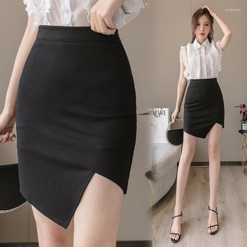 

Skirts 2023 Fashion Women Office Formal Pencil Skirt Spring Summer Elegant Slim Midi Black OL