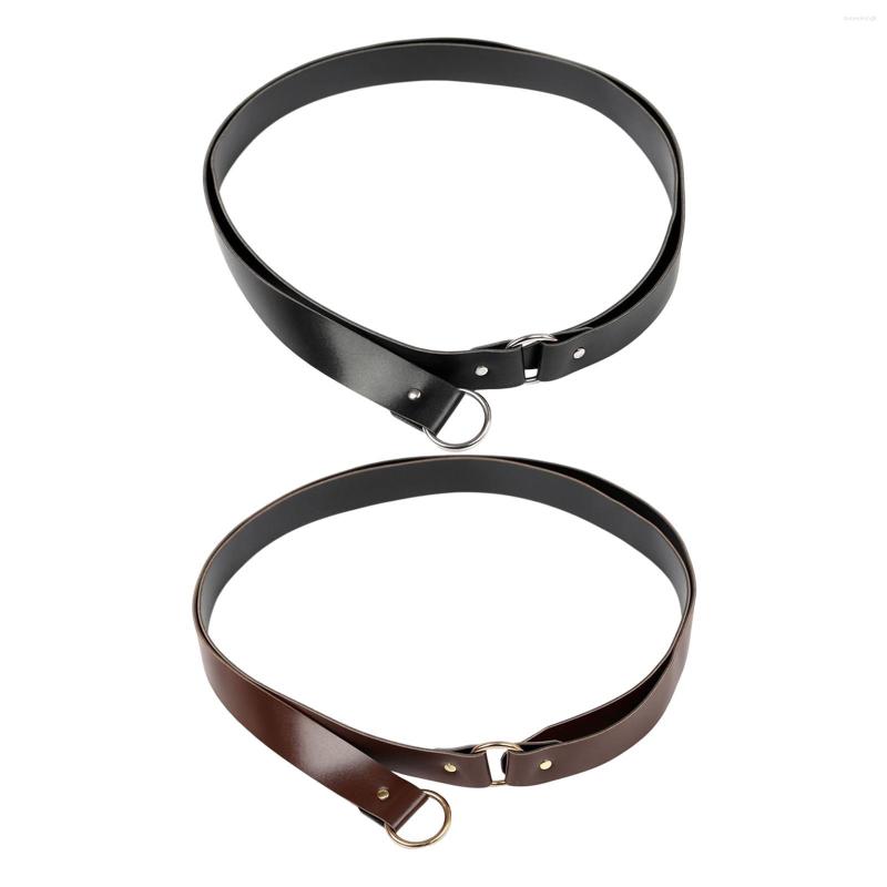 

Belts Medieval O Belt PU Fashion Decoration For Shirts Parties Women, Brown