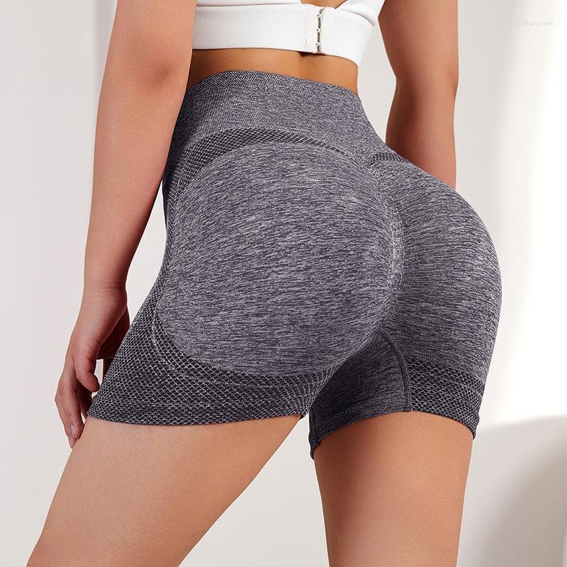 

Active Shorts High Waist Seamless For Women Push Up Scrunch BuYoga Running Fitness Slim Leggings Female Short Pants, Red