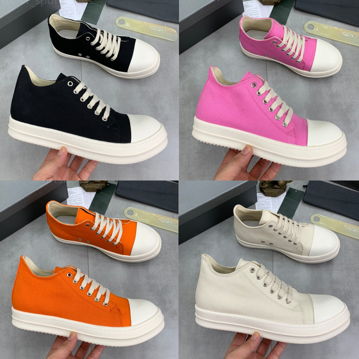 

Designer Platform Shoes Rick Owen Casual Shoes Men Women canvas Trainers Retro Thick Bottom Sneakers With Box 35-47