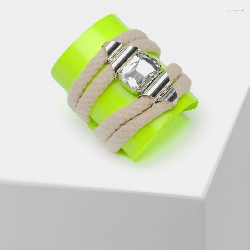 

Bangle Amorita Boutique Fluorescein Yellow Color Rope Crystal Fashion Raym22