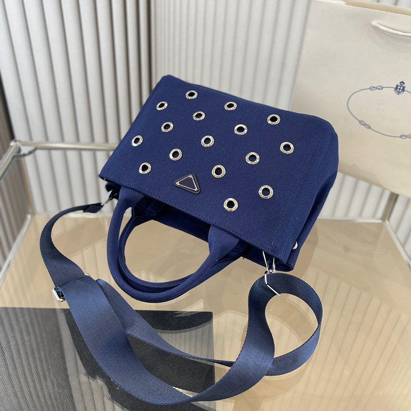 

Designer Metal Dot Big The Tote Bag Prad Triangle Logo Cotton Woven Shopping Totes Shoulder Bags Large Capacity Nylon Belts Underarm Colors Women Size 29x20cm, 4# 29x20cm