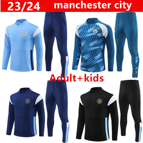 

HAALAND soccer jerseys 23/24 tracksuit DE BRUYNE MANS CITIES GREALISH STERLING FERRAN MAHREZ MANCHESTERS FODEN 2023-2024 training suit uniforms men kids kit sets, Multi